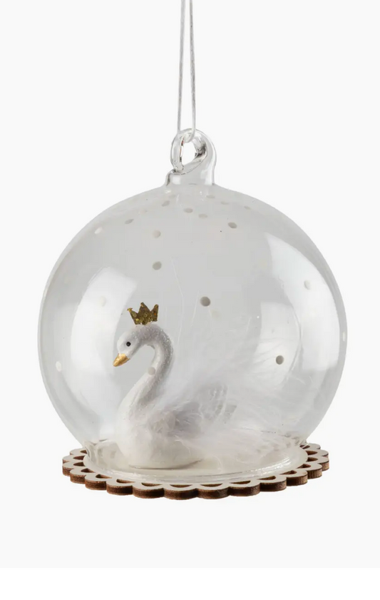 Swan Globe ornament