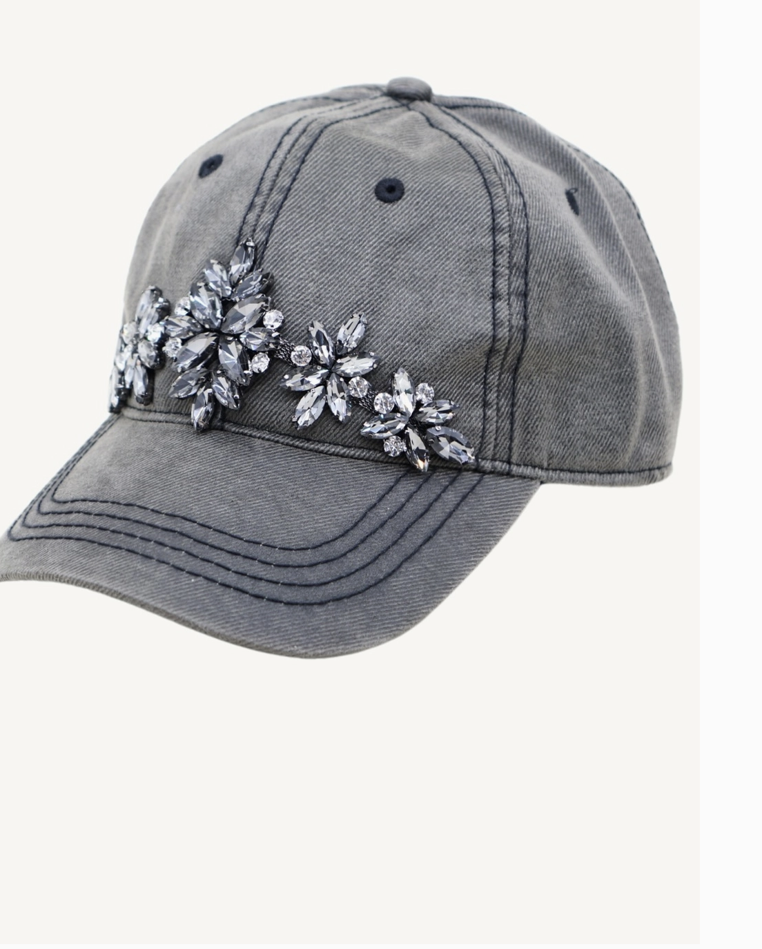 Fancy bejeweled and embroidered Trucker Hats