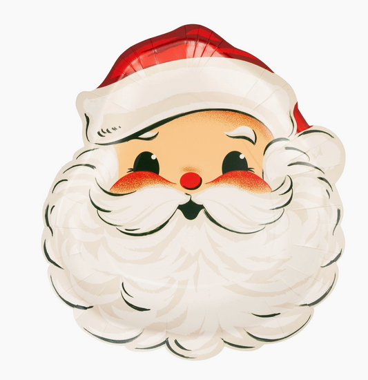 Retro Santa Paper plate
