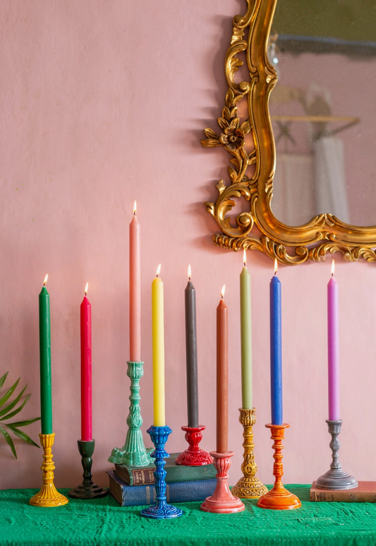 Moulded metal Candle Holders