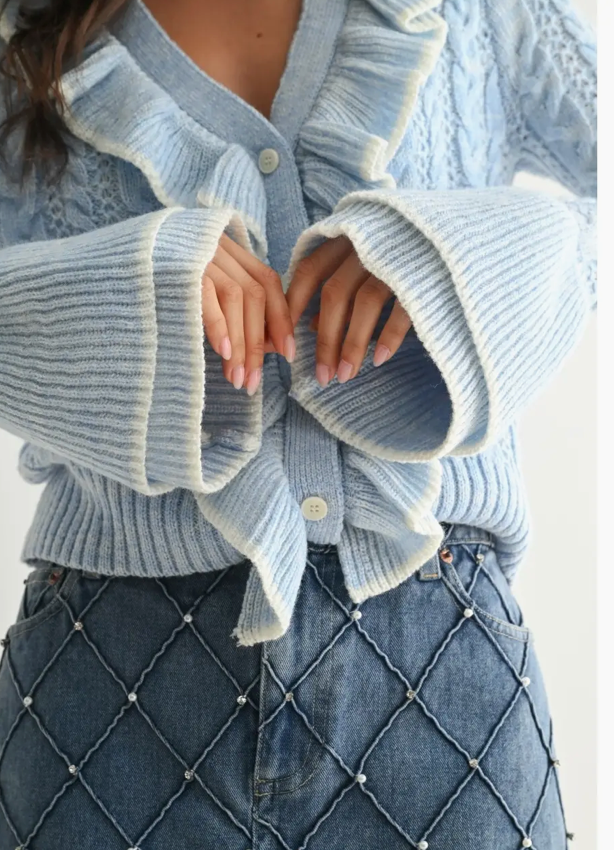 Cozy Ruffled Cardigan