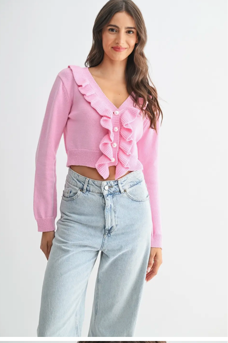 Cozy Ruffled Cardigan