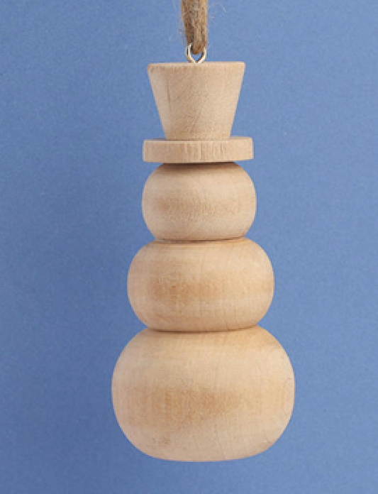 Unfinished Wood Snowman