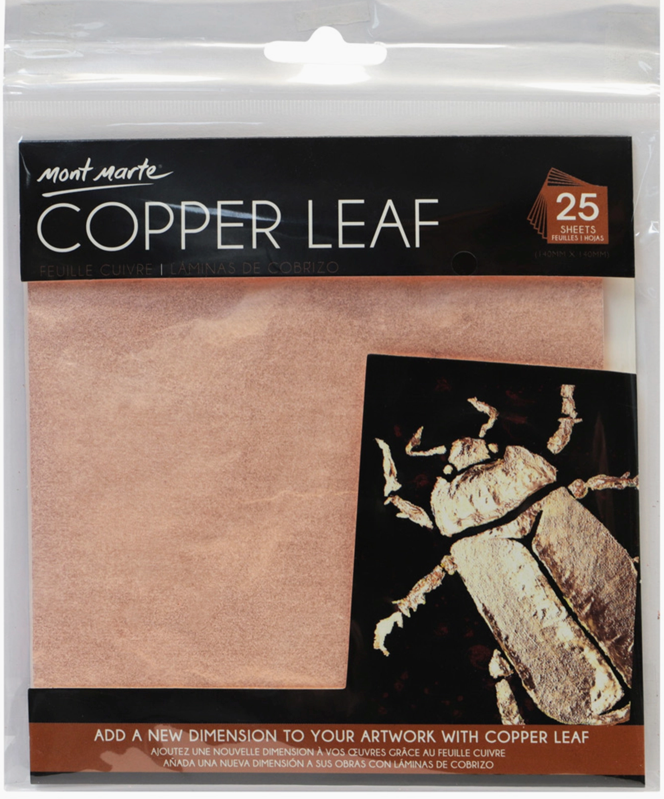 Copper Leaf 14x14cm 25 Sheet