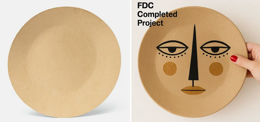 10" Paper Mache Decorative Plate