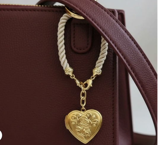 Heart Locket Bag Charm