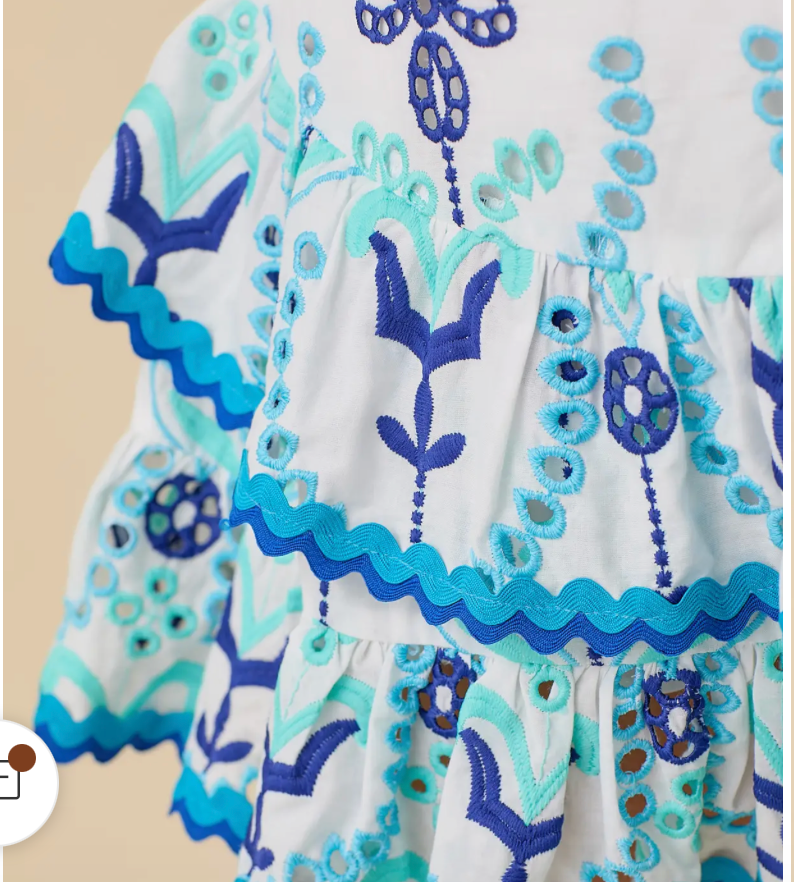 Eyelet Skort with Ric Rac Trim Detail