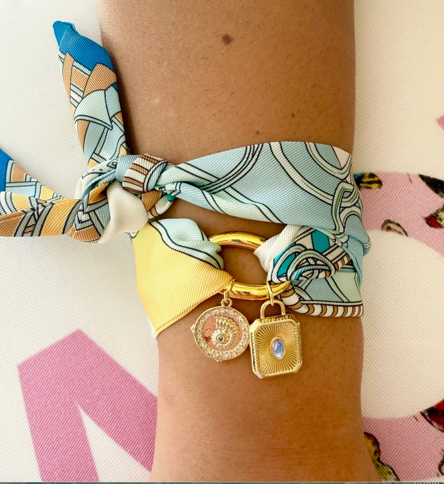 Scarf Charm Wrap Bracelet