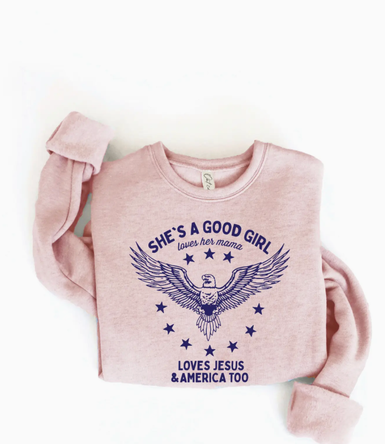 She's a Good Girl  Sweatshirt - Pink