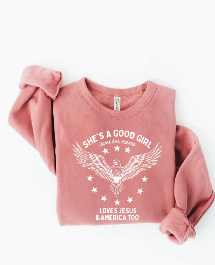 She's a Good Girl Sweatshirt - Mauve