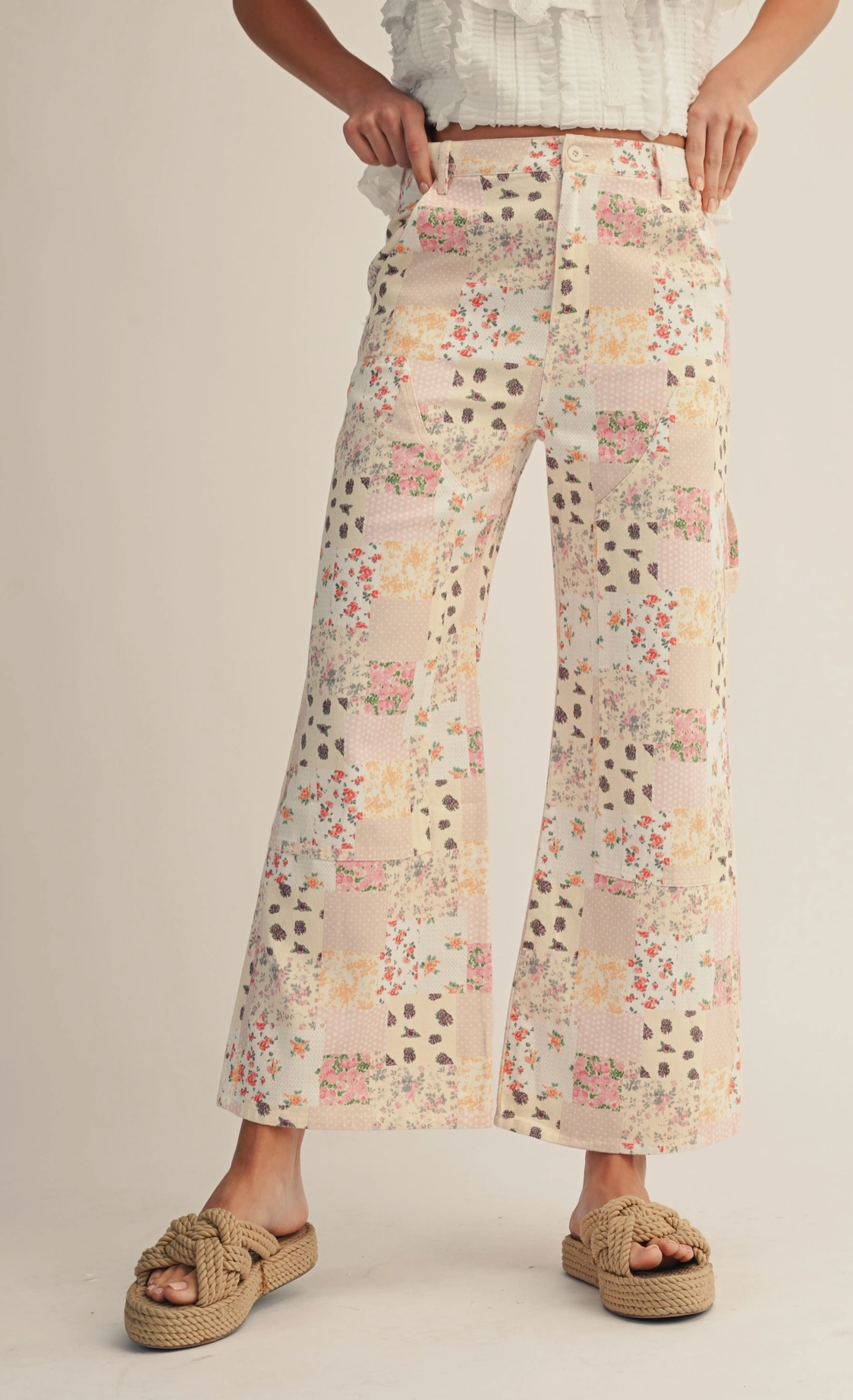 Floral Patchwork Pants