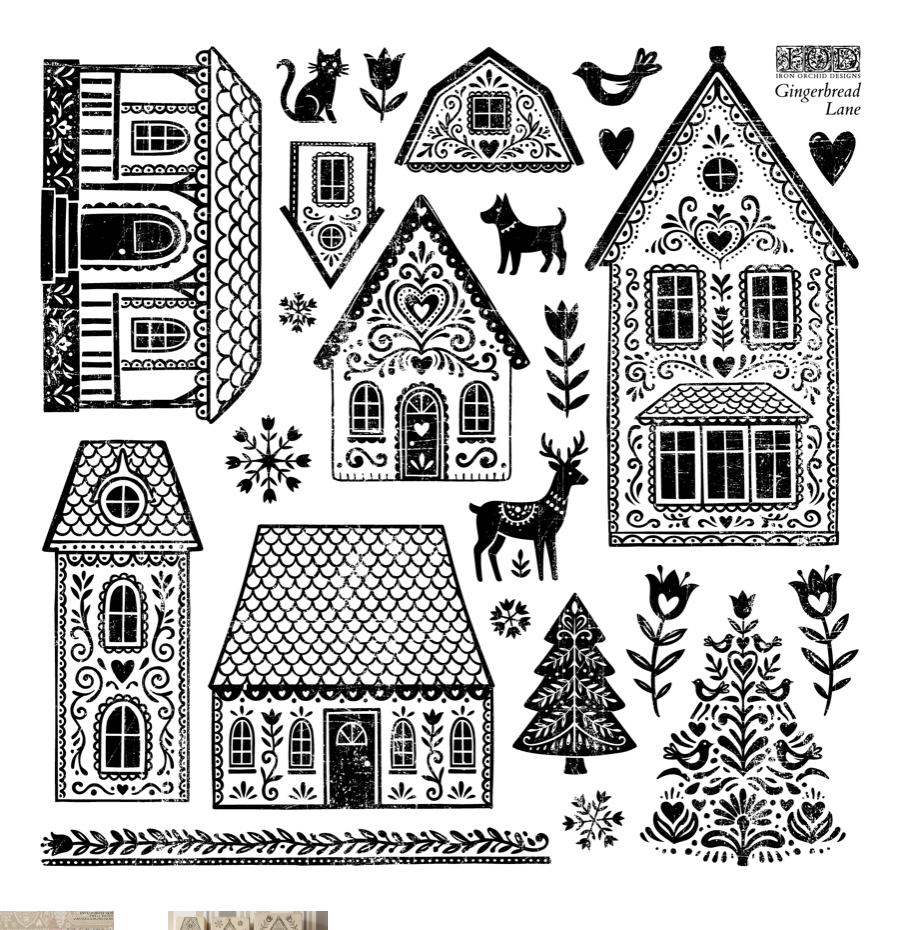 Gingerbread Lane  IOD Stamp