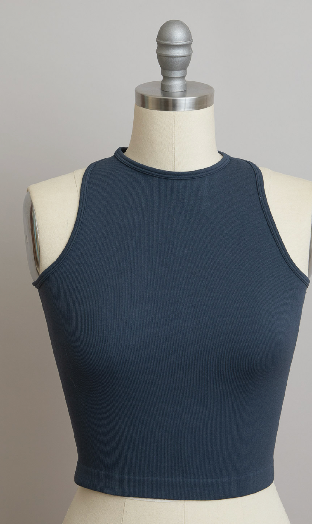 Chic and Modern High Neck Brami -Navy