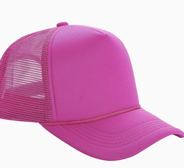 Solid Five Panel Foam Trucker Hat