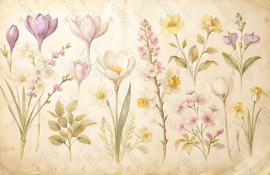 Mixed Wildflower - Medium Rice Paper