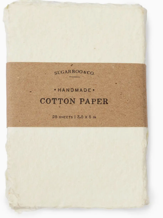 4"x6" Handmade Cotton/ Watercolor Paper Bundle - Cream
