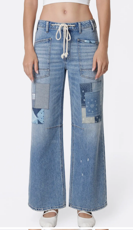Jeans- High Rise Patchwork