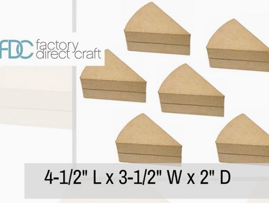 Paper Mache Cake Slice Shaped Box
