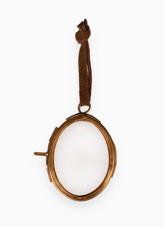 Oval Brass Hanging Frame