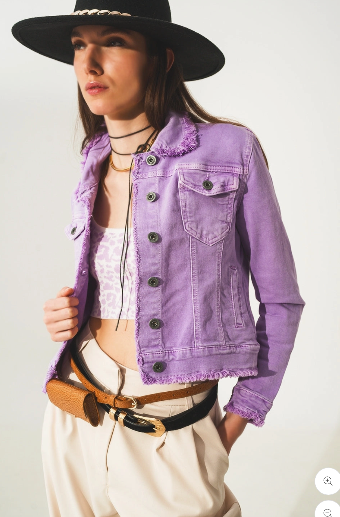 Denim jacket- Purple