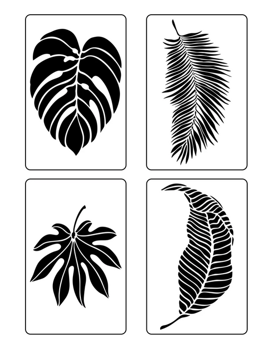 Tropical Leaf Stencil Pack 2