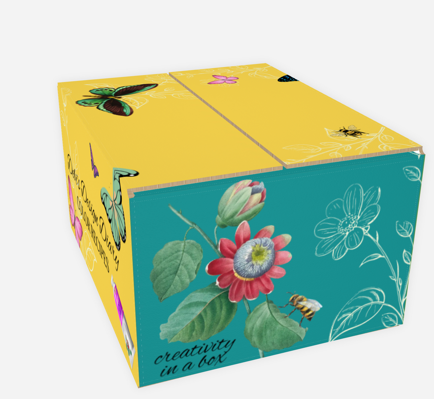 Monthly Subscription Box "Creative Stencil & Paint Class in a Box" (limited edition)