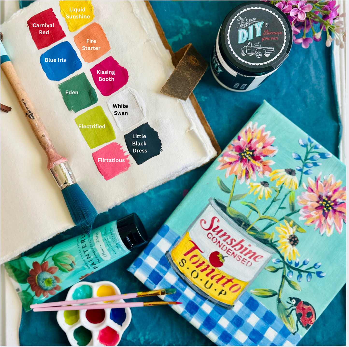 Monthly Subscription Box "Creative Stencil & Paint Class in a Box" (limited edition)