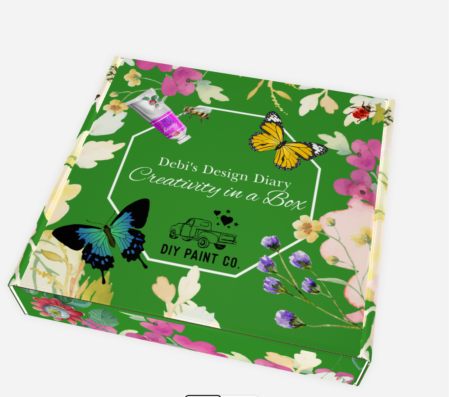 Monthly Subscription Box "Creative Stencil & Paint Class in a Box" (limited edition)