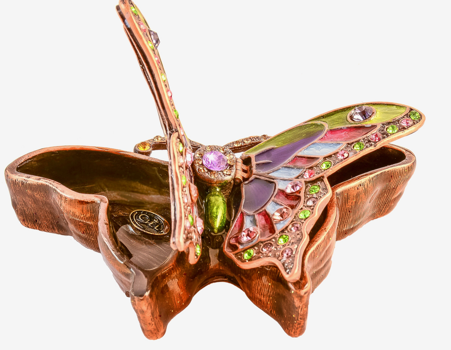Bejeweled Butterfly Trinket Box