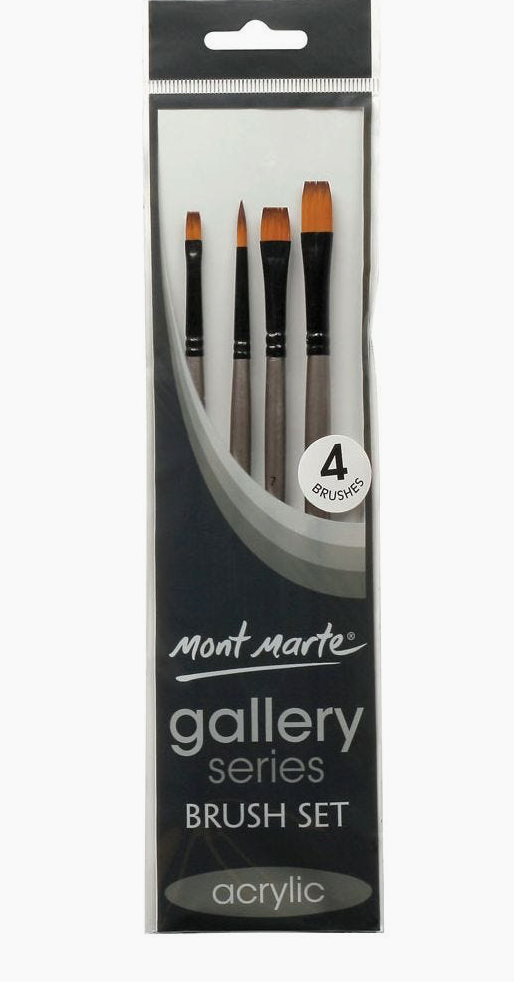 Gallery Series Brush Set Acrylic 4pce