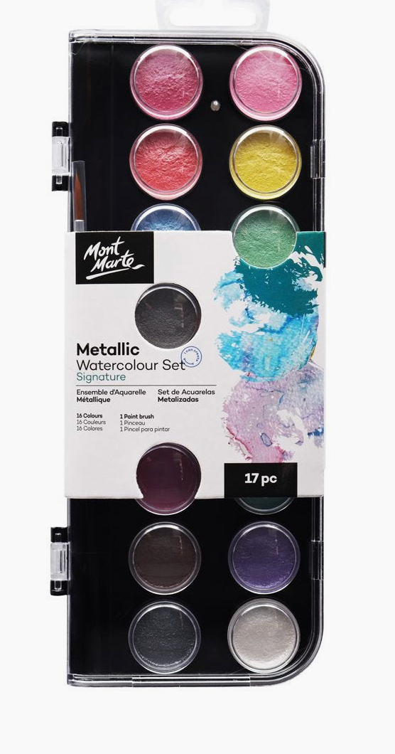 Metallic Watercolor Cake Set Signature 17pc