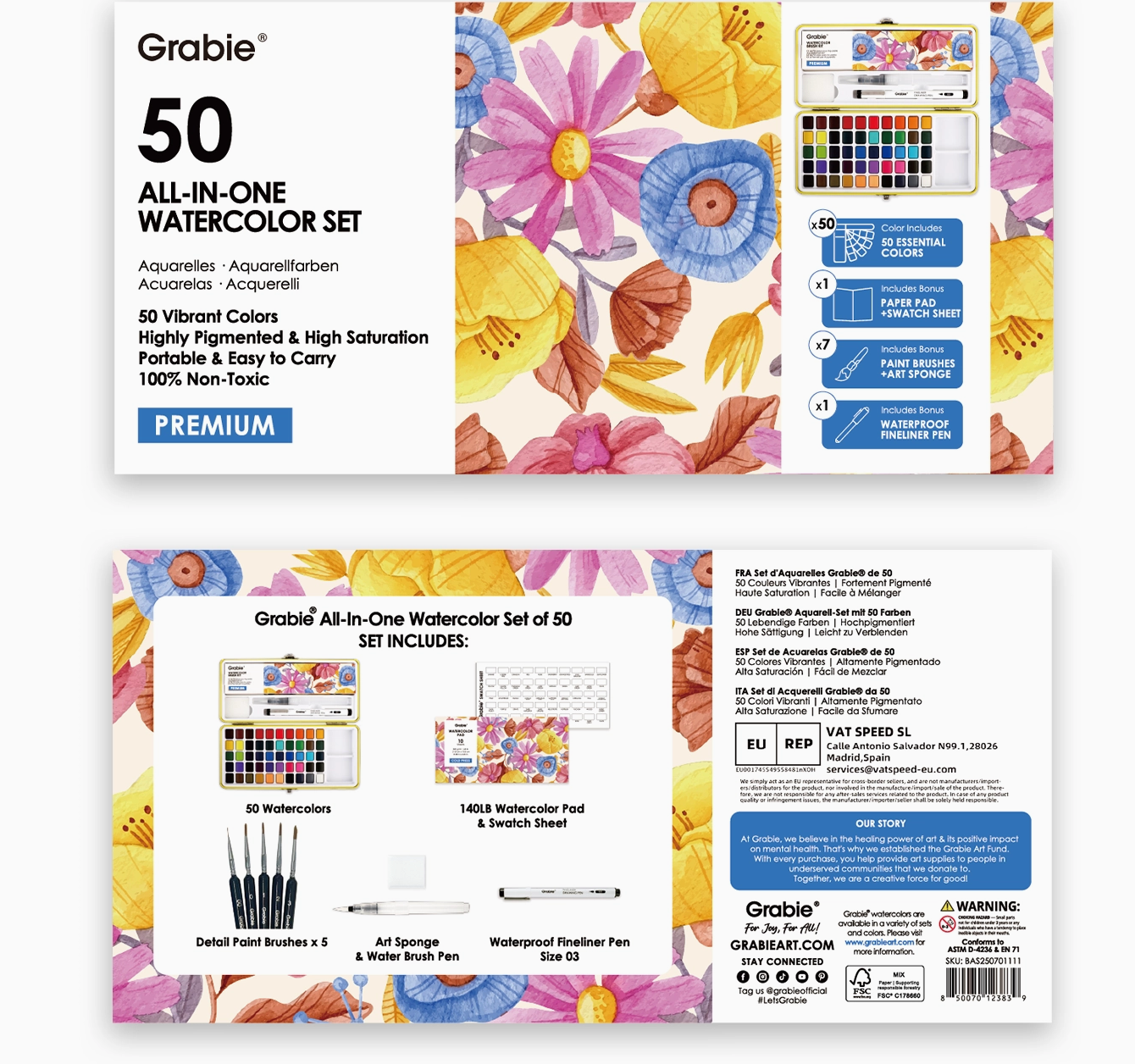 Watercolor All in One Set of 50