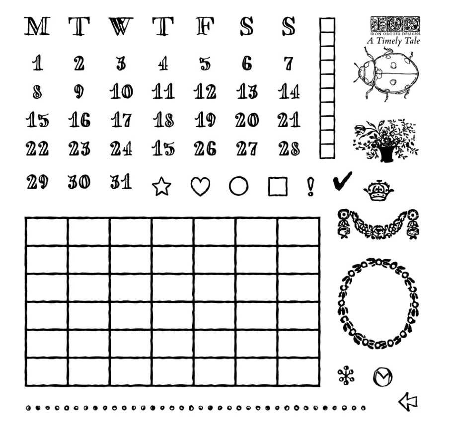 A Timely Tale 6x6 IOD Stamp