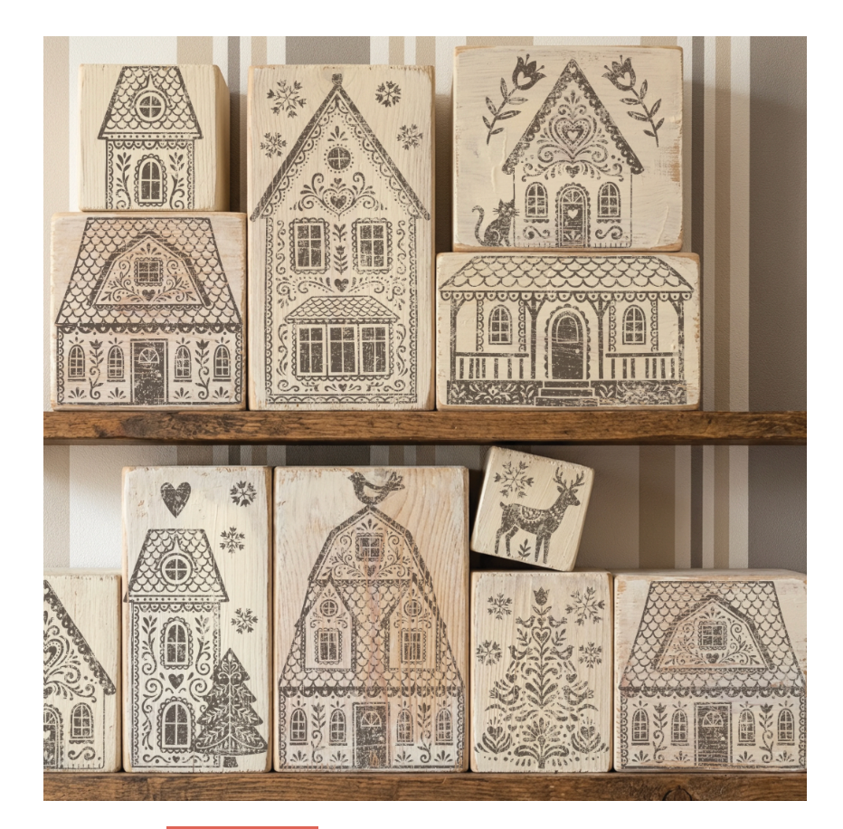 Gingerbread Lane  IOD Stamp