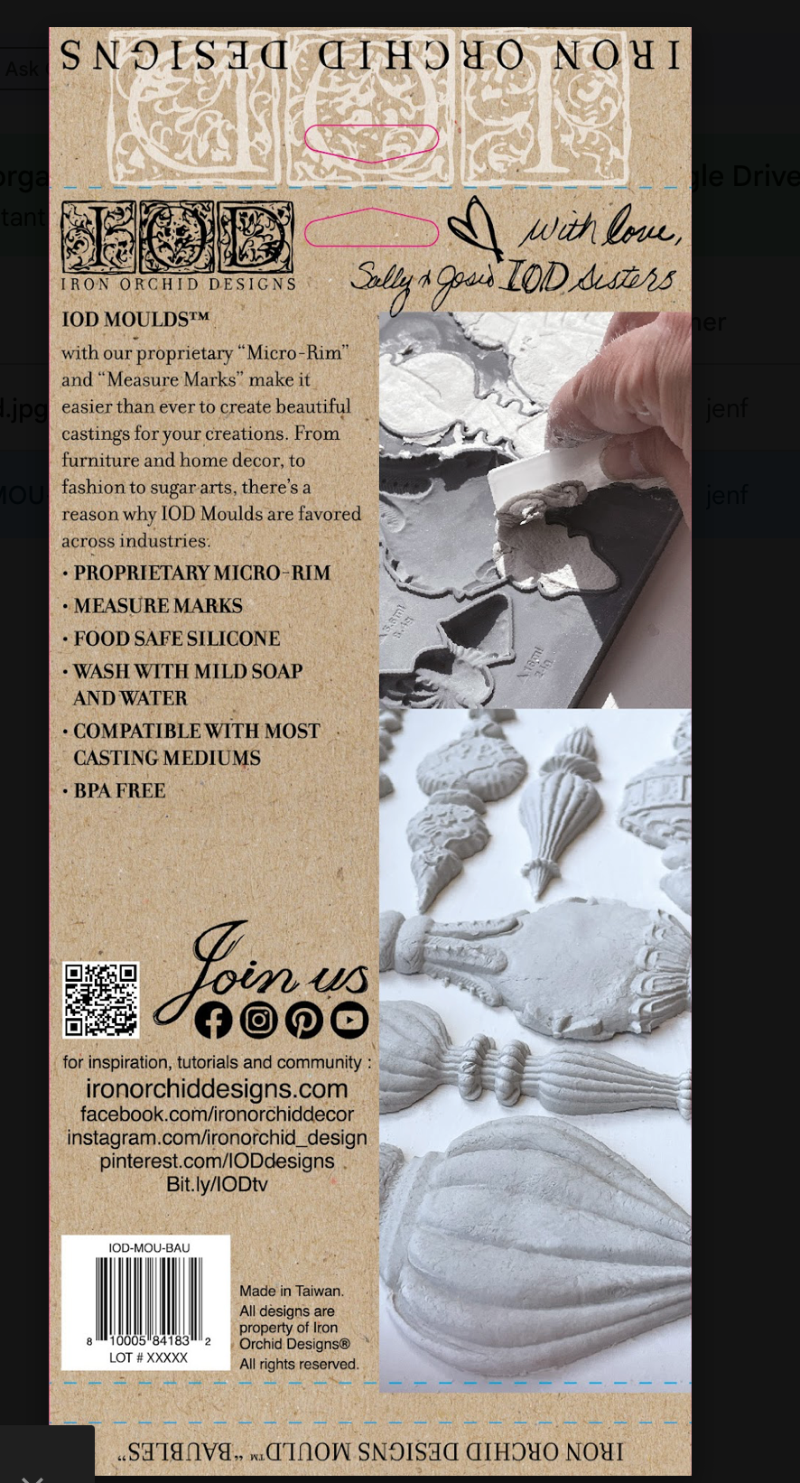 Baubles Mould - limited 12 in stock as seen in Debi's video