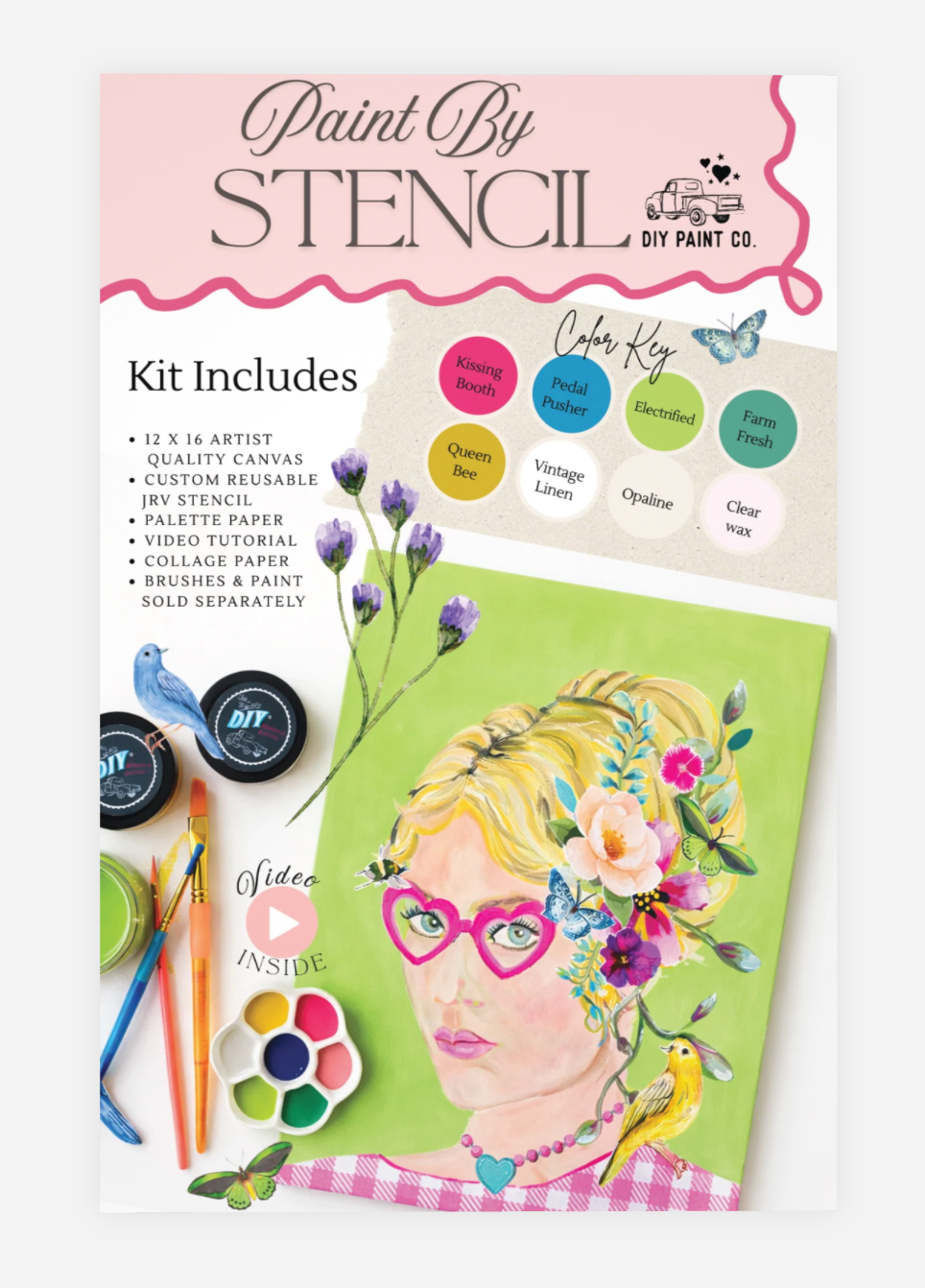 NEW! Paint by Stencil Kits- 6 different styles