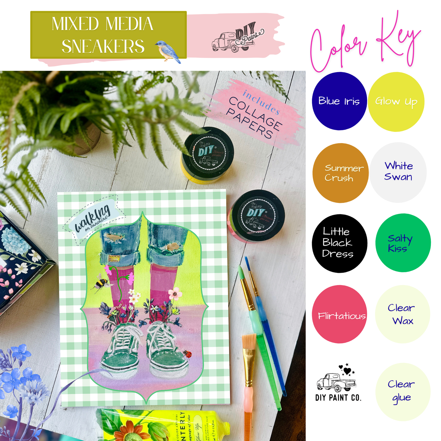 Creative Box- a Monthly RECURRING Subscription "Creative Stencil & Paint Class in a Box" (limited edition)