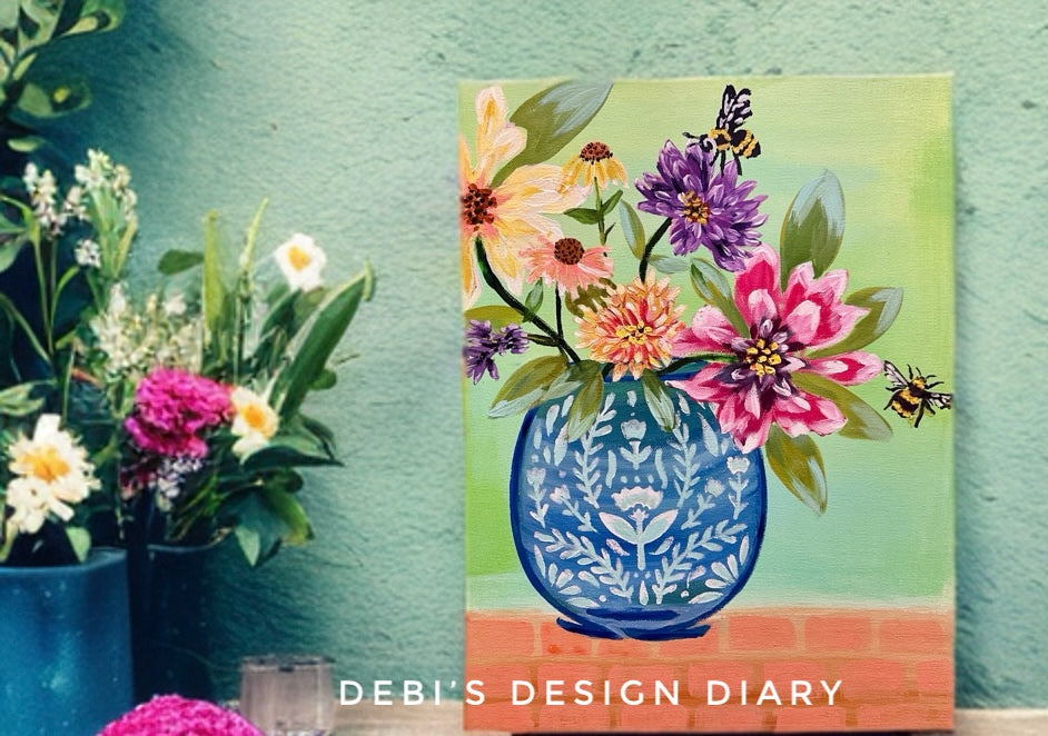 Vase Overlay Pack | JRV Stencil Designed by Debi from Debi's Design Diary