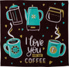 "I Love You More Than Coffee" Dish Towel