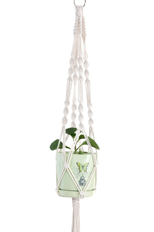 Boho Knitted Plant Holder