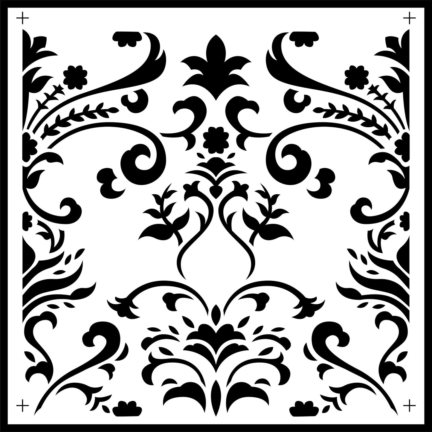 Damask tile JRV stencil