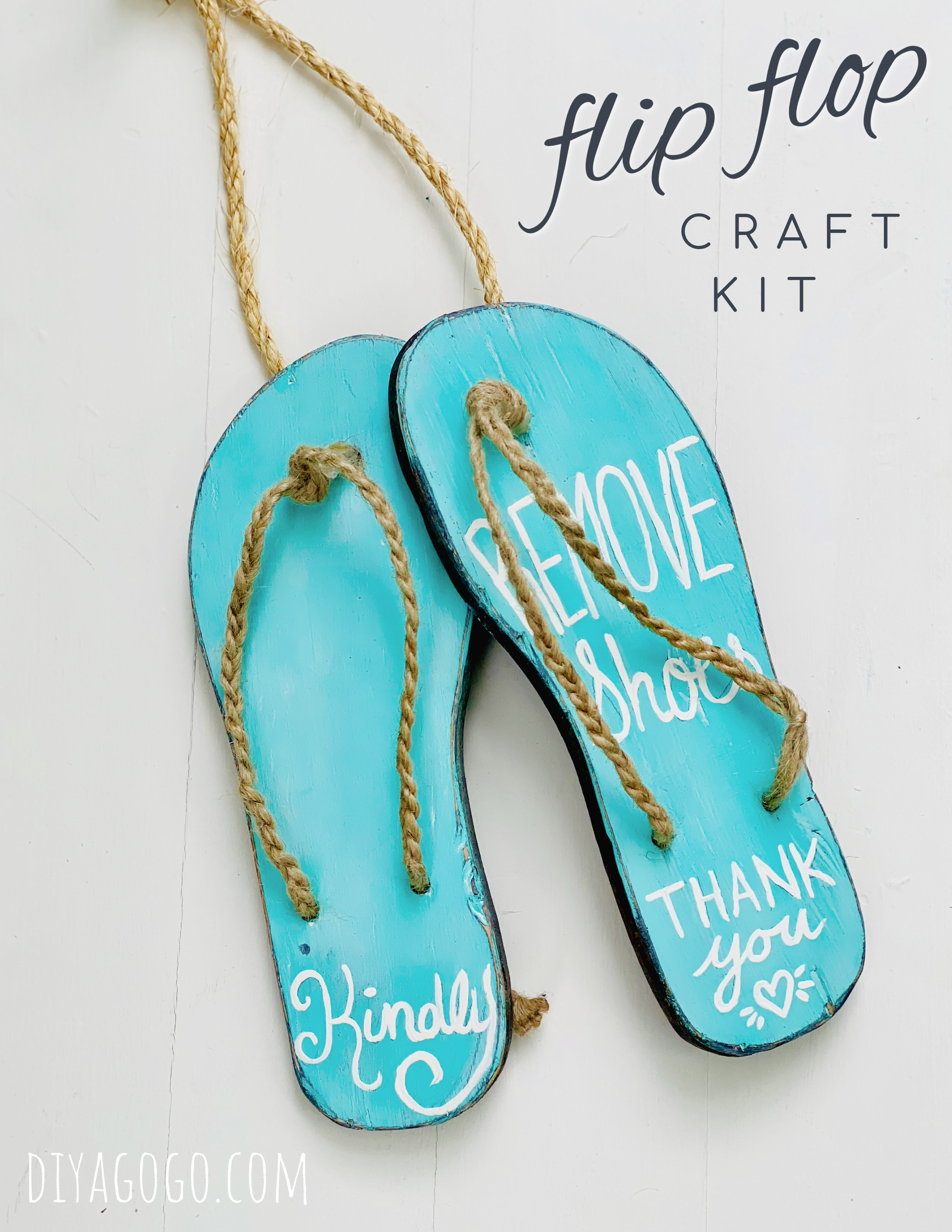 Flip Flop Wooden Craft Kit DIY GOGO