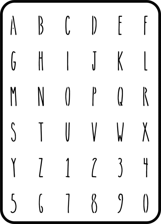 Farmhouse Mini Letters 1" - JRV Stencil