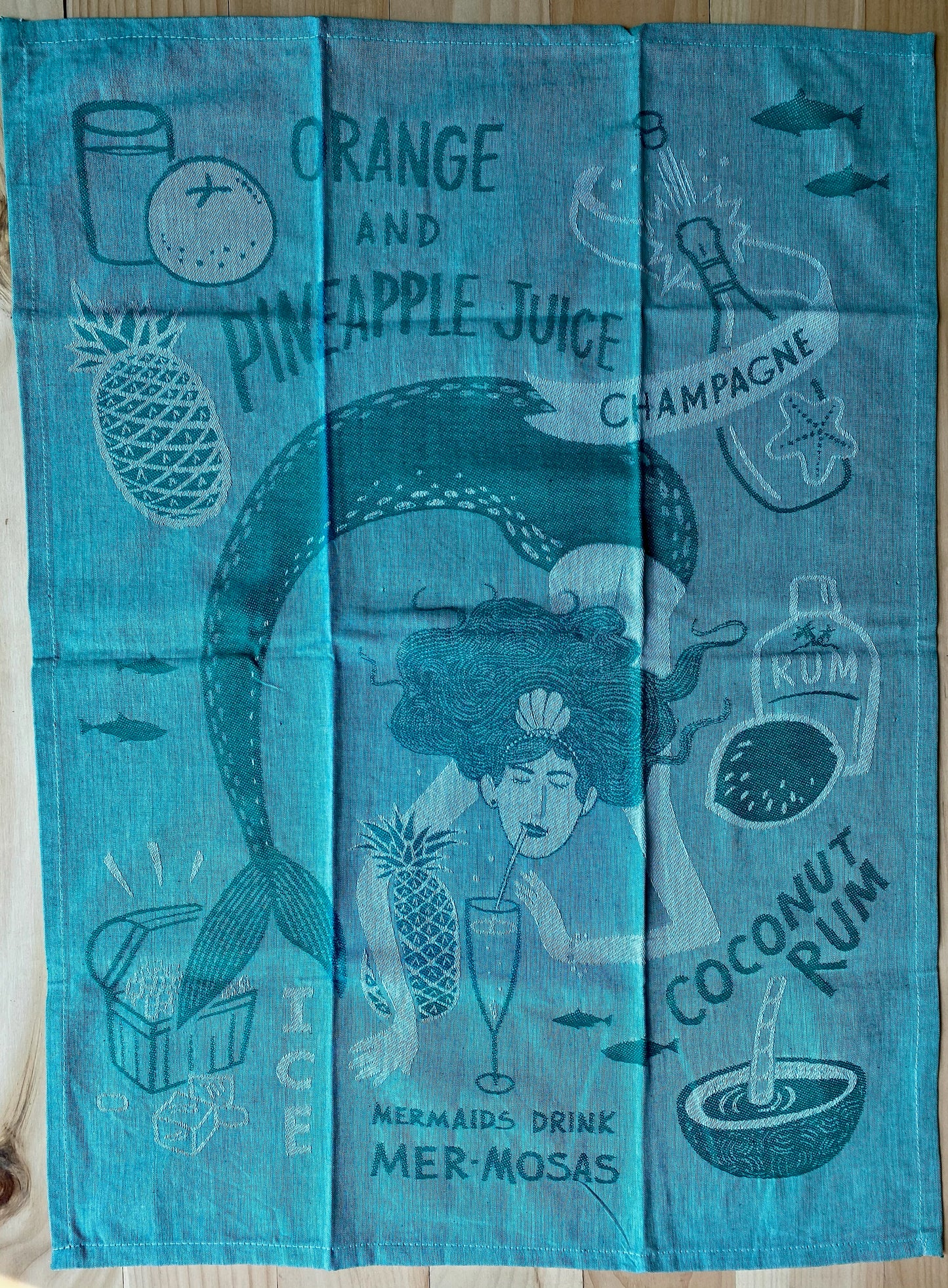 "Mermaids Drink Mer-Mosas" Dish Towels