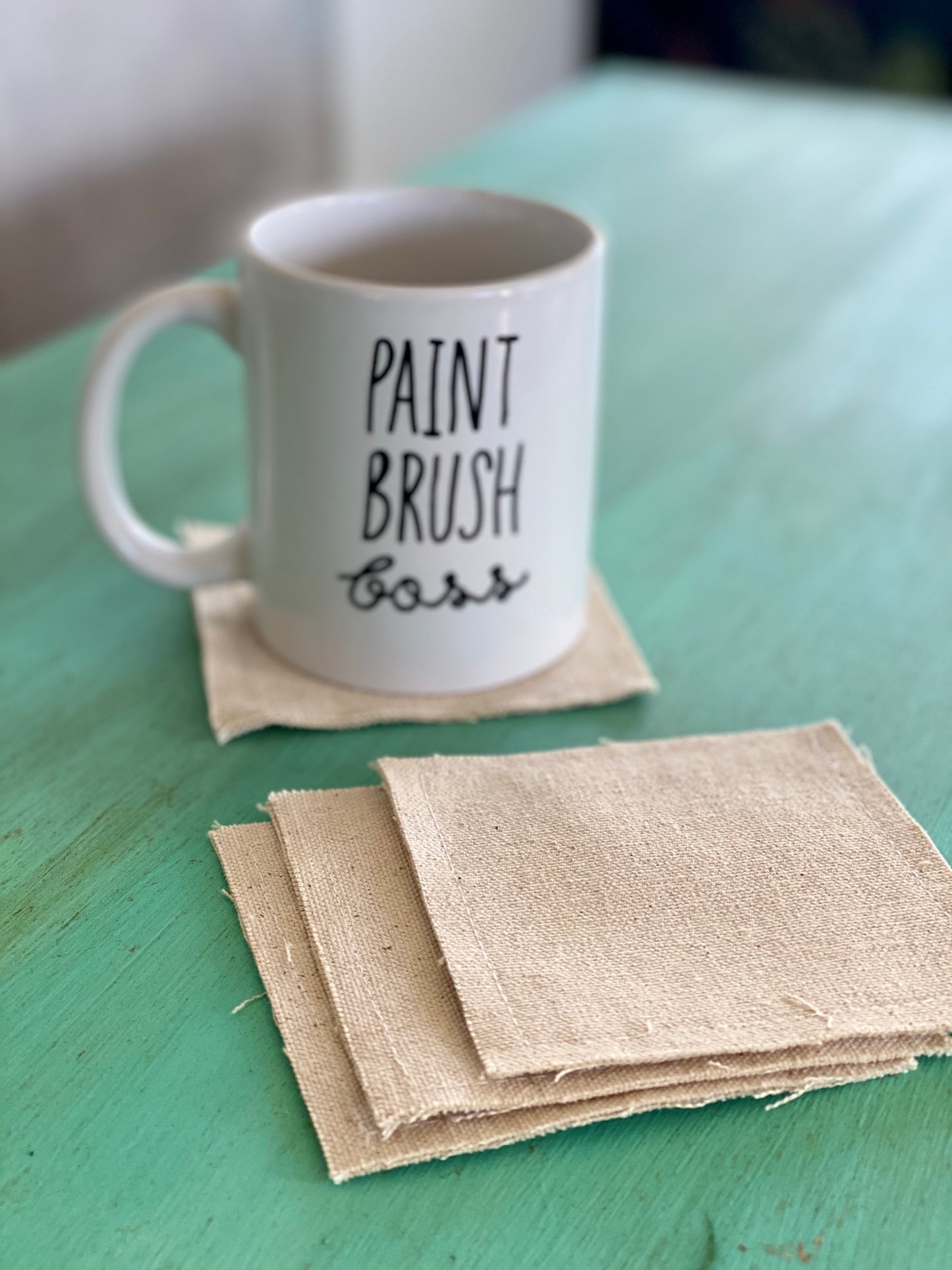 Paintable Canvas Coasters (set of 4)