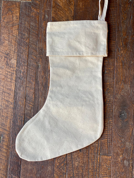 Canvas Paintable Holiday Stocking