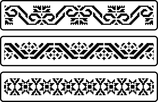 Mexican Embroidery Border Set - JRV Stencil