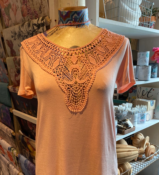 Peaches and Cream Crochet Top