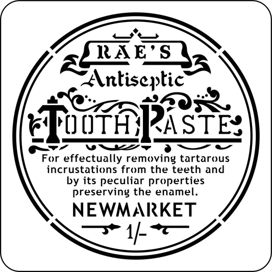 Rae's Toothpaste Label - JRV Stencils