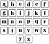 Curly Lowercase Letters - JRV Stencils